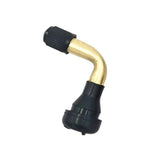 2pcs Valve Stem Bent Angled Brass Stem, Snap-in Rubber Base Tubeless Rim Valves - TDRMOTO