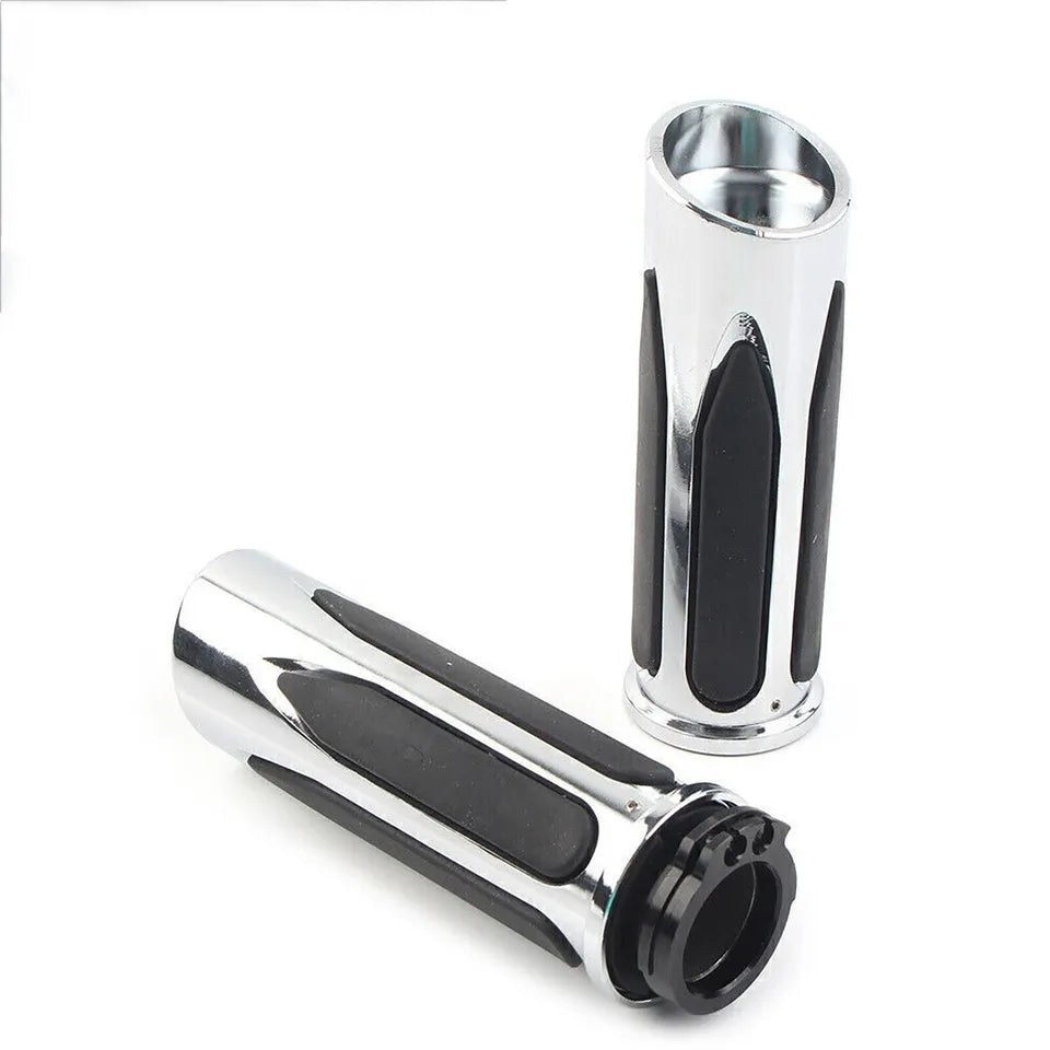 Chrome Custom Motorcycle 1'' Hand Grips Handle Bar End For Harley Honda Yamaha - TDRMOTO