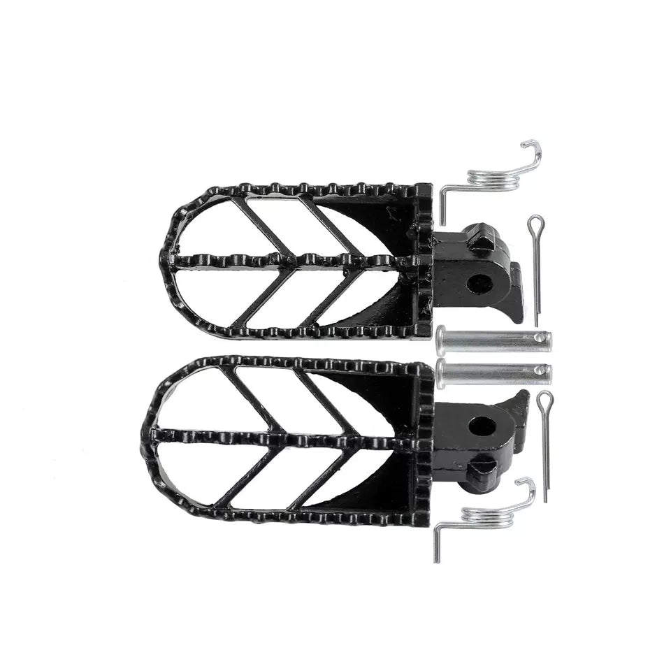 Steel Universal Folding Foot Pegs Footpegs for Dirt Pit Bike Motorcycle Black