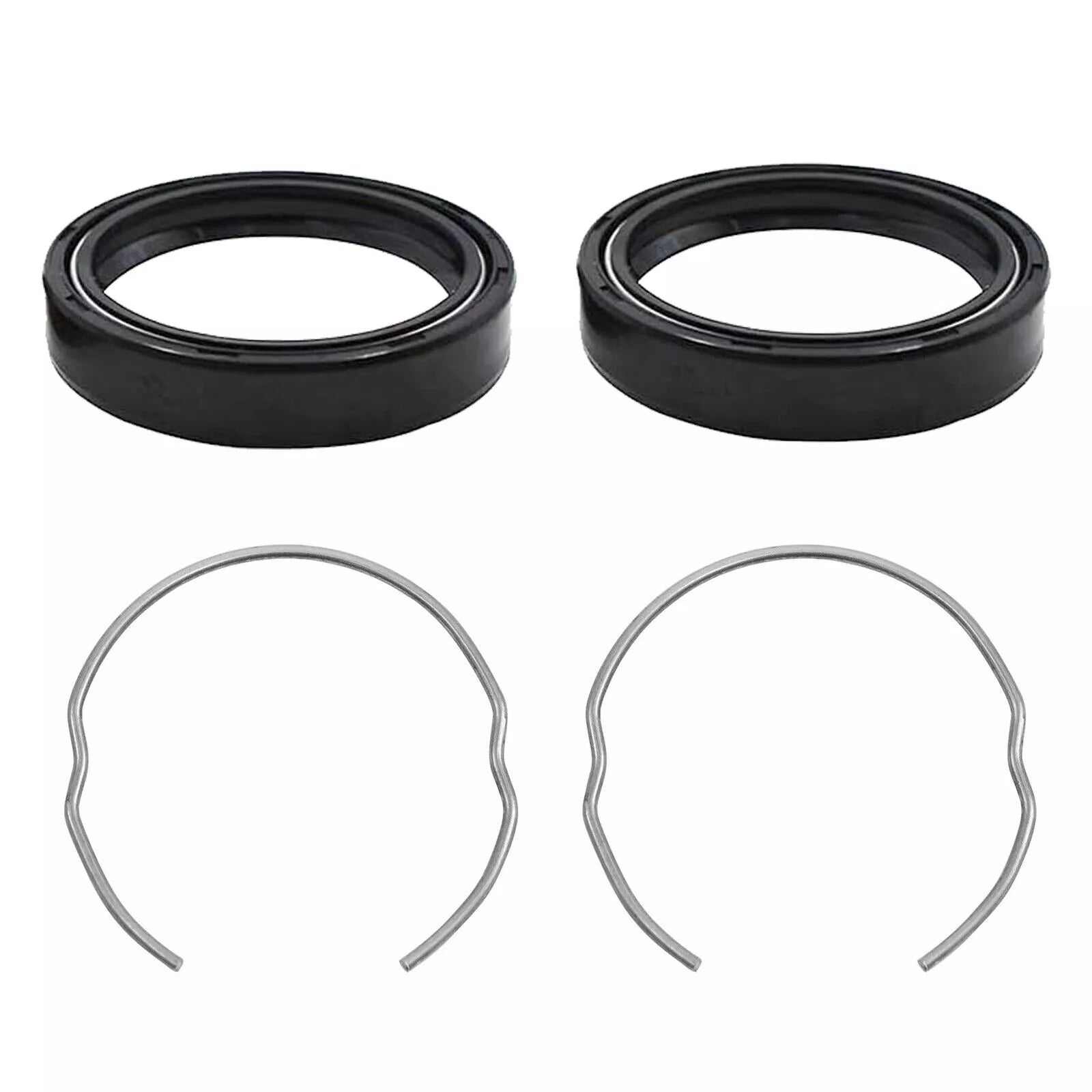 Motorcycle Fork Oil Seals 33mm x 45mm x 10.5mm with Retaining Clips Kit - TDRMOTO