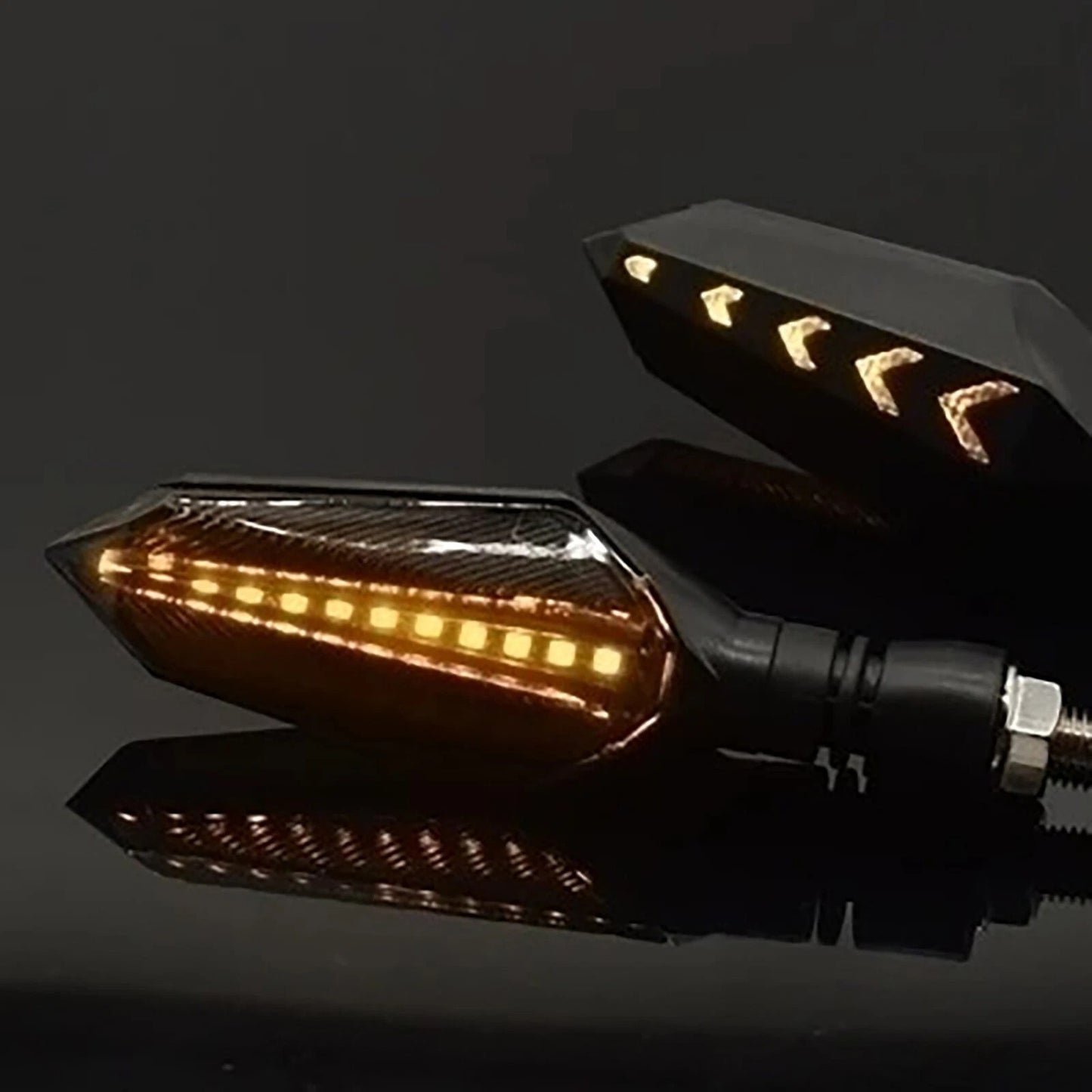 4 x Amber LED Indicators Blinkers For Yamaha Honda Suzuki Hyosung