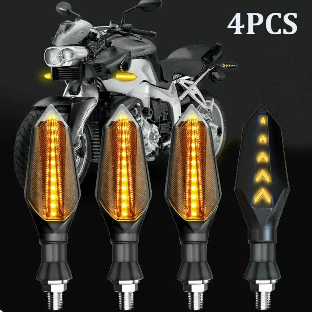 4 x Amber LED Indicators Blinkers For Yamaha Honda Suzuki Hyosung