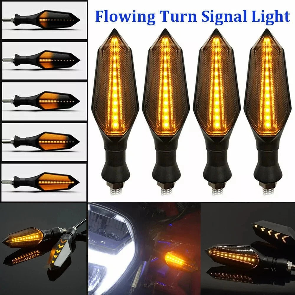 4 x Amber LED Indicators Blinkers For Yamaha Honda Suzuki Hyosung