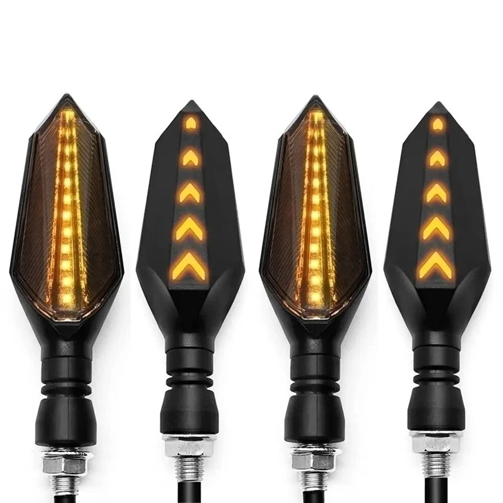 4 x Amber LED Indicators Blinkers For Yamaha Honda Suzuki Hyosung