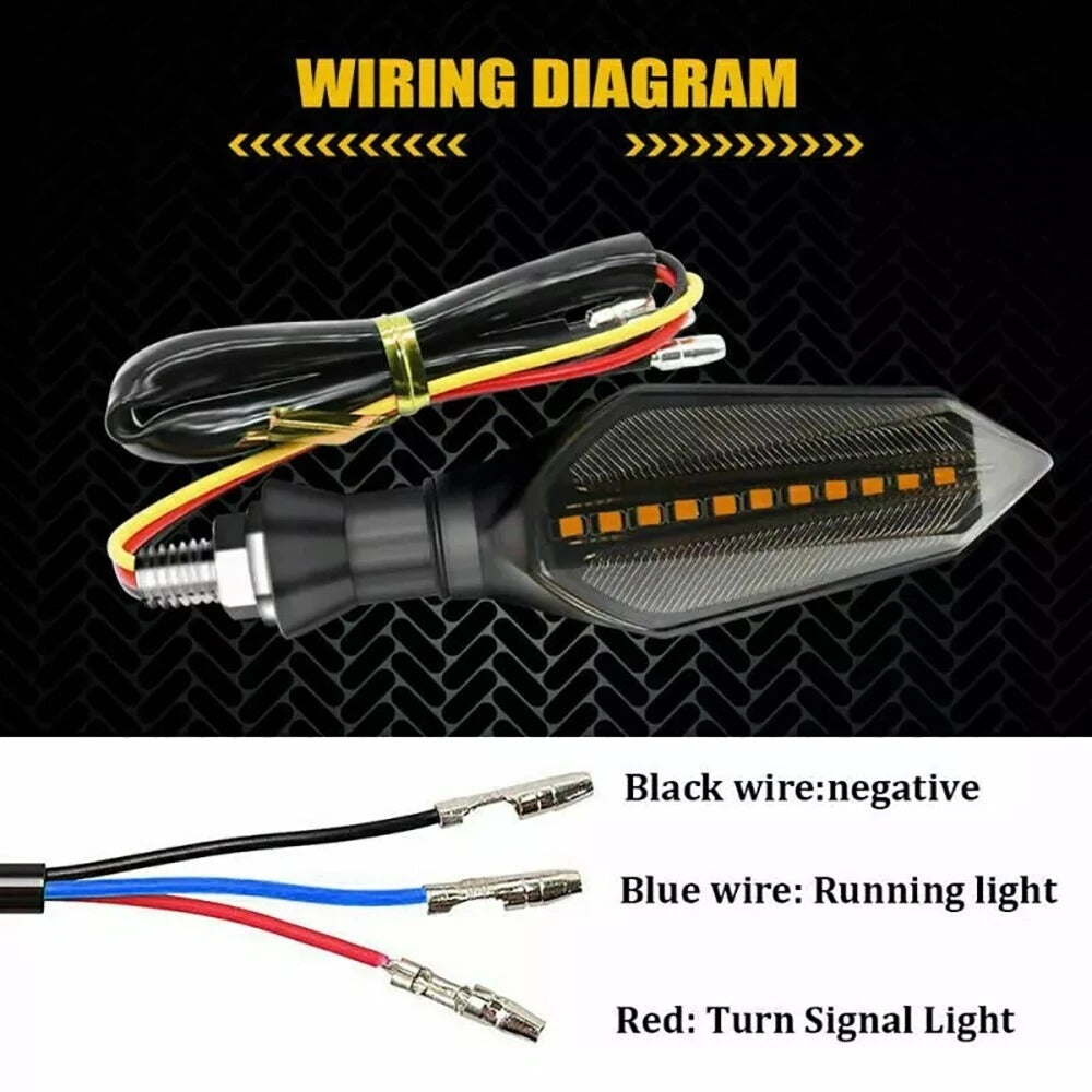 4 x Amber LED Indicators Blinkers For Yamaha Honda Suzuki Hyosung