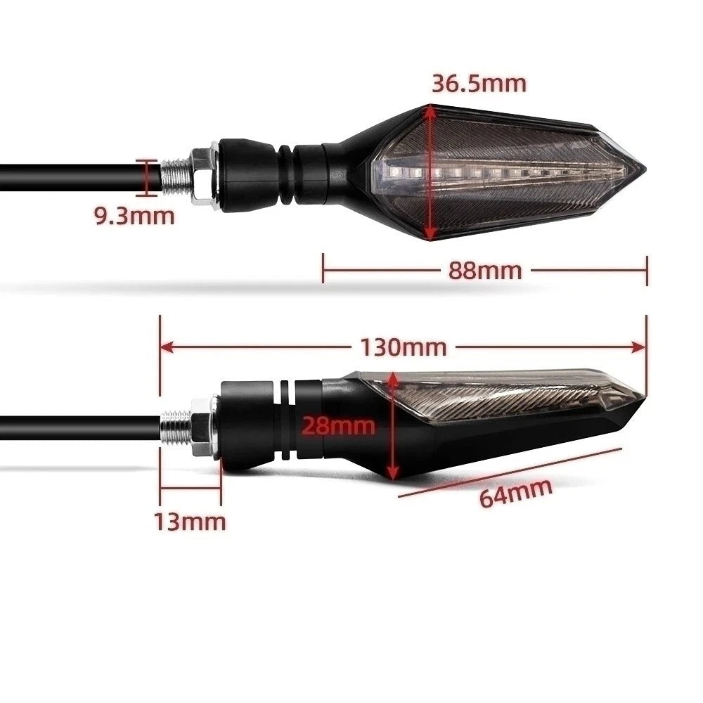 4 x Amber LED Indicators Blinkers For Yamaha Honda Suzuki Hyosung