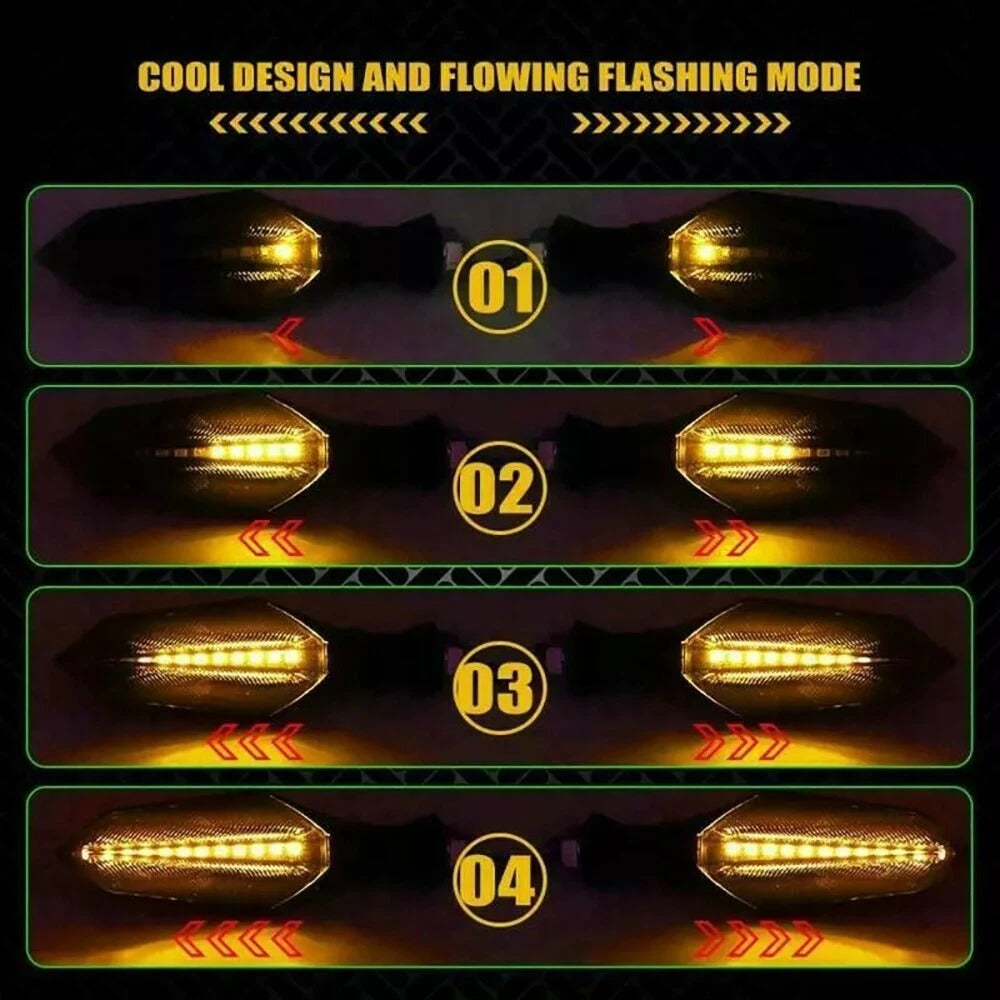 4 x Amber LED Indicators Blinkers For Yamaha Honda Suzuki Hyosung