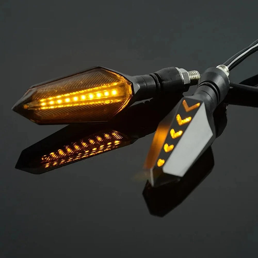 4 x Amber LED Indicators Blinkers For Yamaha Honda Suzuki Hyosung