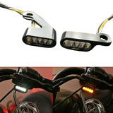 Motorcycle Handlebar LED Mini Turn Signal Indicator Light For Harley Sportster - TDRMOTO