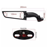 2x Wind Swivel Wing Rearview Side Mirror For Ninja 250 300 400 650 ZX6R CBR650R