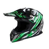 Green Motorcycle Helmet for Kids/Youth/Boy/Girl/Children