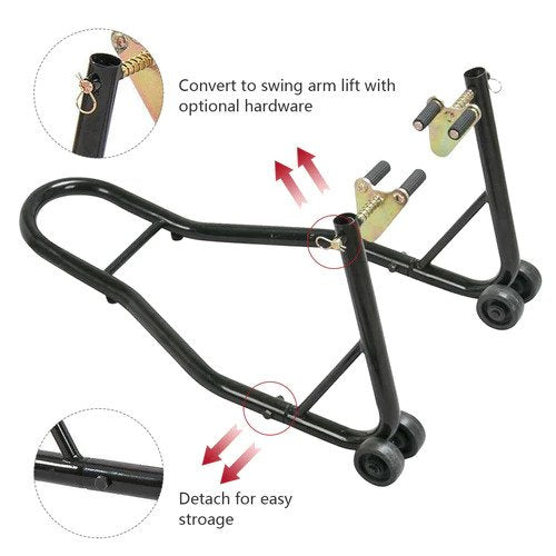 Universal Motorcycle Stand Front Swingarm Lift Spool Pit Dirt Road Bike