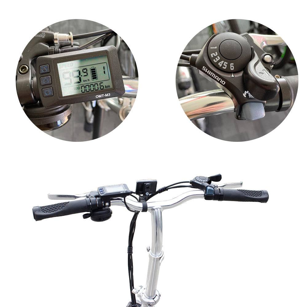 TDR 250W 20" Step-Through White Folding Electric Bike eBike Pedal Assist 10Ah/15Ah Battery - TDRMOTO