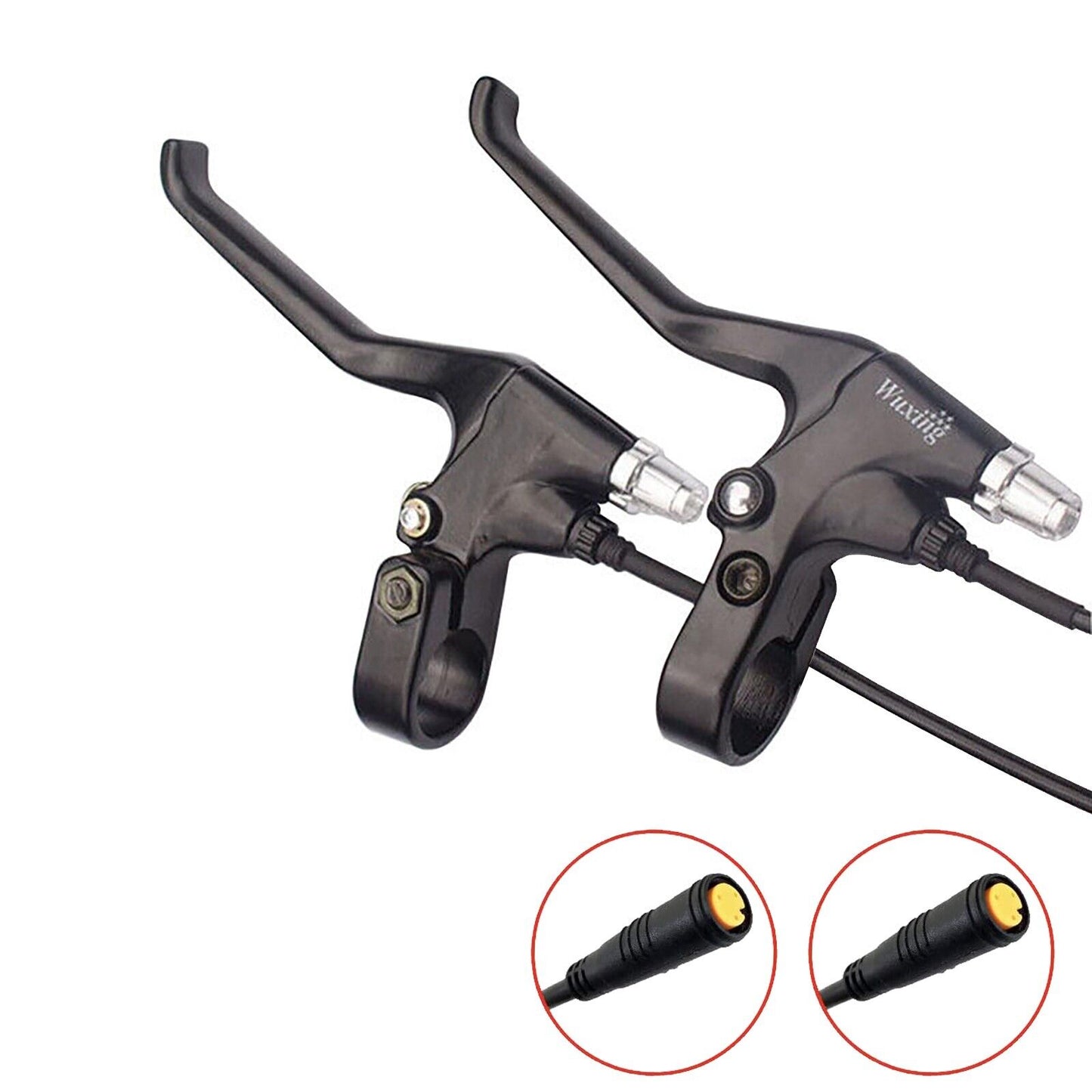 Pair Hand Side eBike Wuxing Brake Lever with 3 Pins Female Waterproof Plug Connector