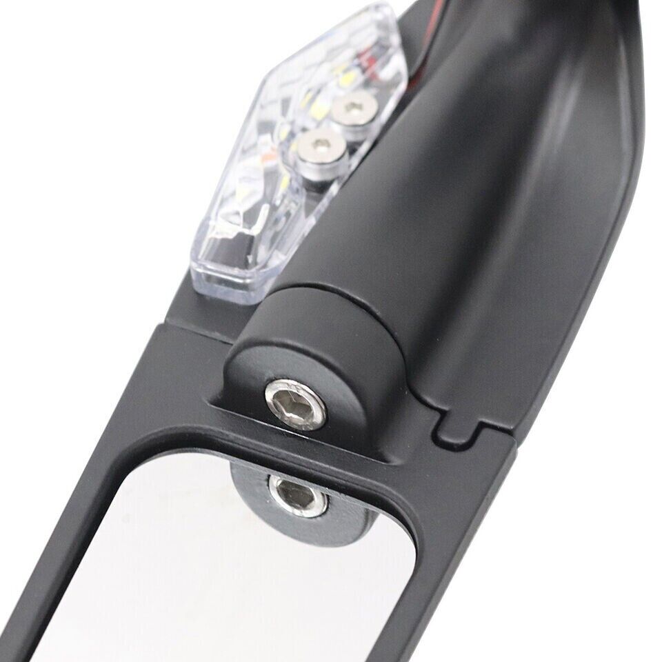 Motorcycle Adjustable Wind Swivel Wing Fin Rearview Side Mirror For Honda Suzuki Kawasaki