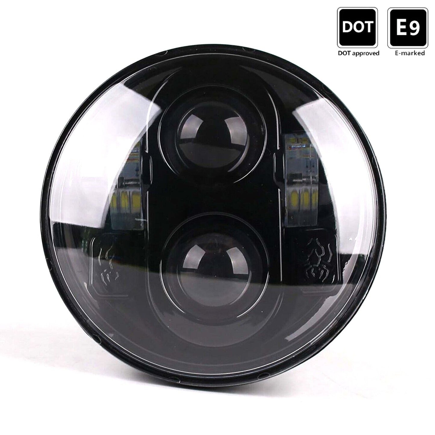 DOT SAE E9 Approved 5.75 Inch Round Silver LED Headlight Hi/Lo Motorcycle Hi/Lo Projector For Harley