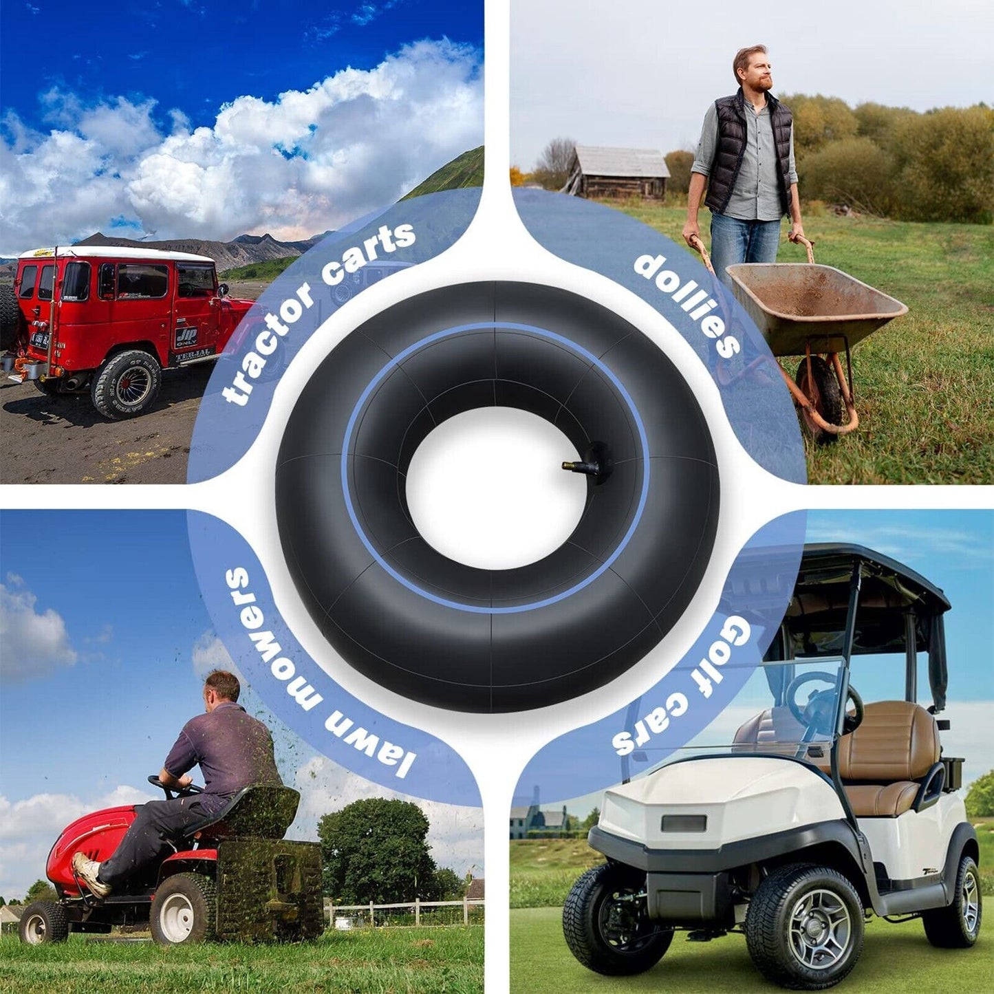 8" Inch Inner Tube Quad ATV Buggy kart 18x6.5/7.5/8.5/9.5-8 20x8/10-8 Straight Valve