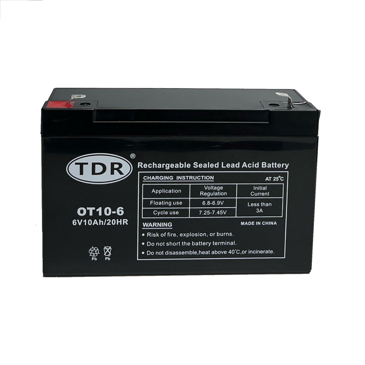 6V 10AH AGM Deep Cycle Battery SLA Sealed UPS Alarm Toy Replace 4Ah 5Ah 6Ah 7Ah 9Ah