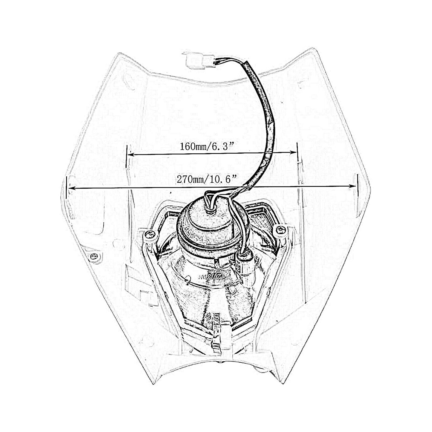Green Recreation Registration Head Lamp Light Complete Kit For Dirt Bike Motorcycle
