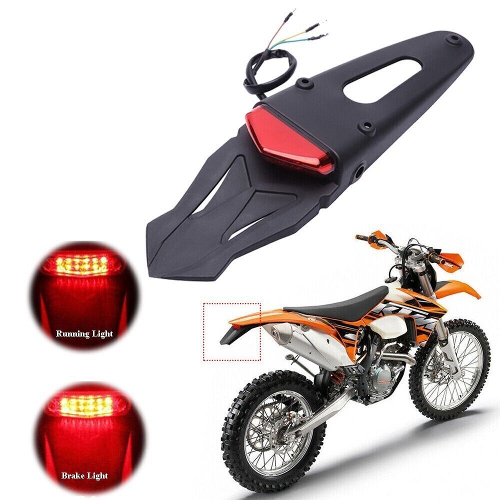 Universal Motorcycle LED Tail Light Rear Fender for Honda Yamaha KTM Enduro MX DIRT BIKE