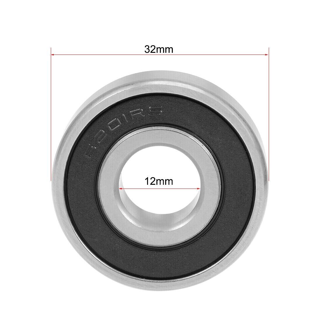 6201-RS 6201RS Deep Groove Ball Bearing Rubber Shield 12 x 32 x 10mm 6201