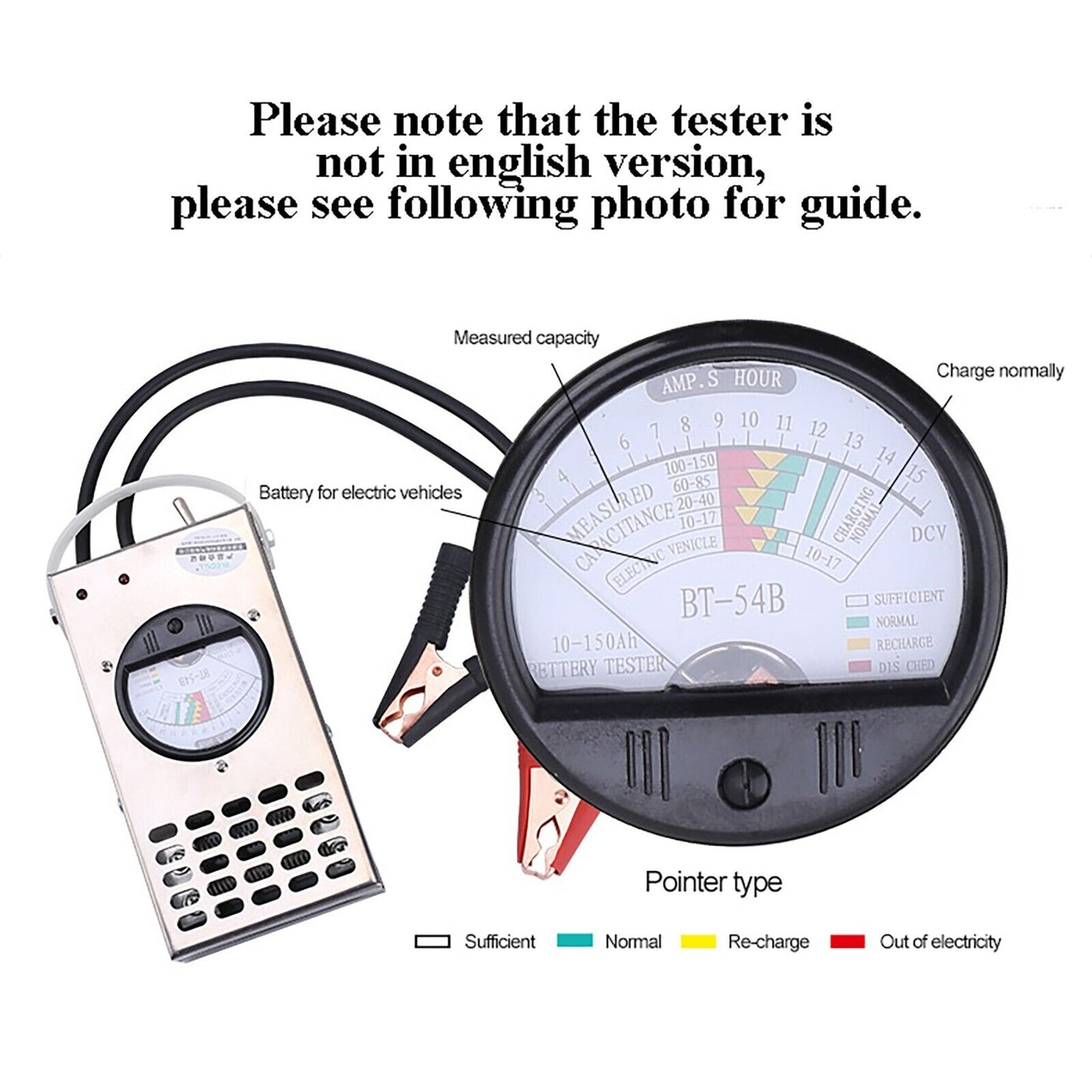12V 100Amp Vehicle Battery Tester Charging Test 12Volt Voltage Meter