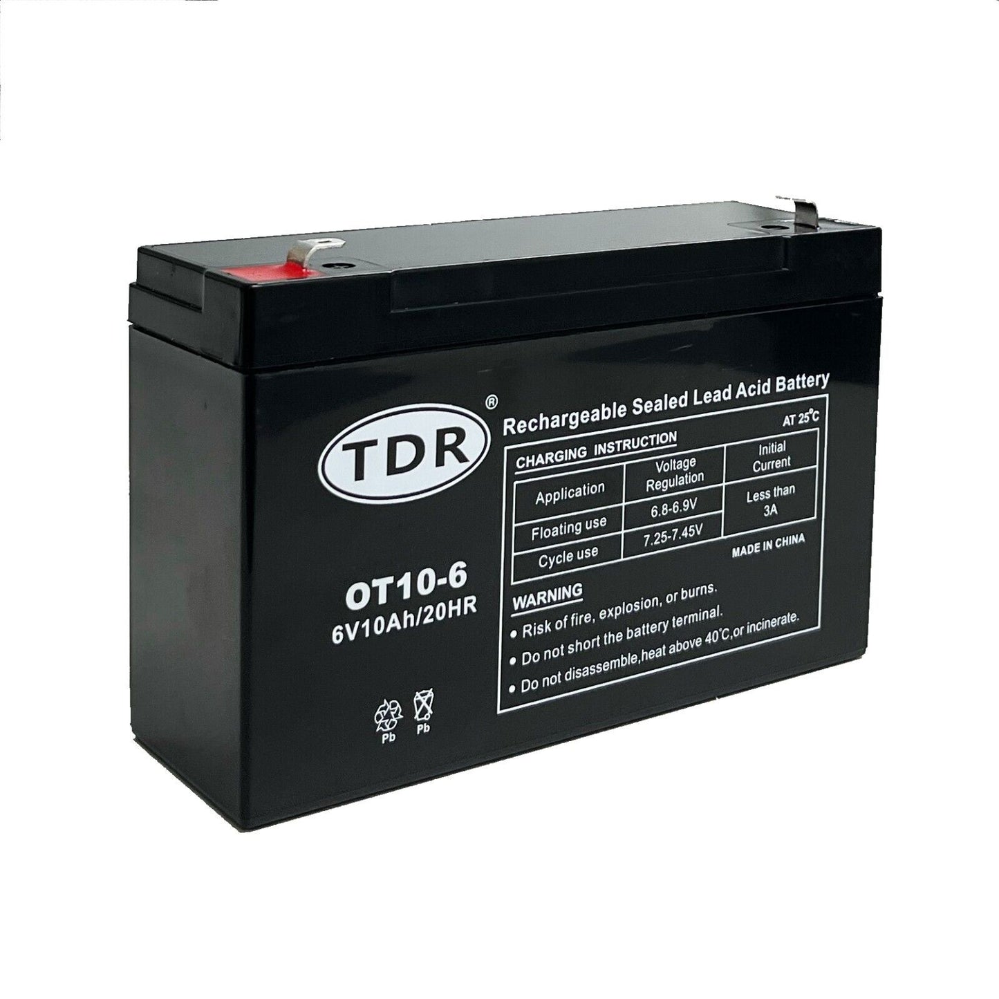 6V 10AH AGM Deep Cycle Battery SLA Sealed UPS Alarm Toy Replace 4Ah 5Ah 6Ah 7Ah 9Ah