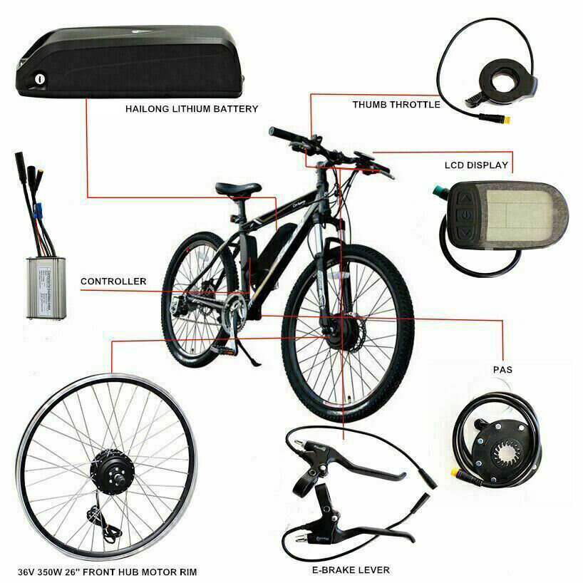 Road Legal 250W 27.5" Front Hub Electric Bike Conversion Kit