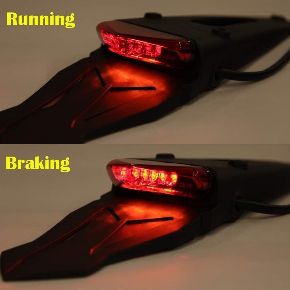 Universal Motorcycle LED Tail Light Rear Fender for Honda Yamaha KTM Enduro MX DIRT BIKE