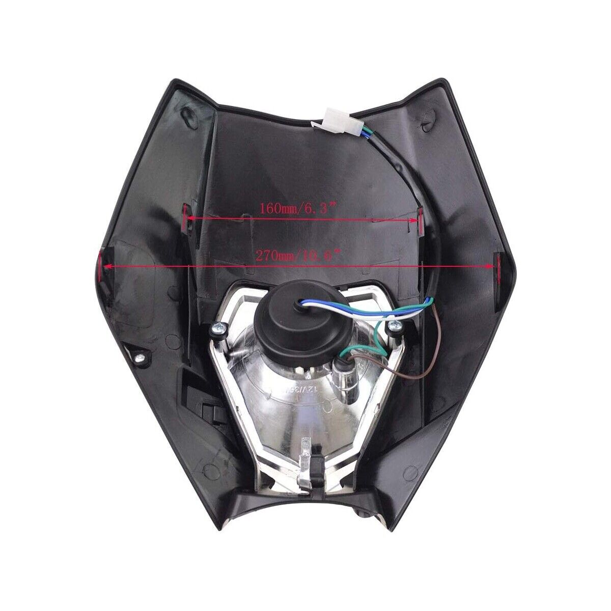 Dirt Bike Rec Reg Headlamp (Black) Tail Light Kit For Suzuki KTM Honda Enduro MX