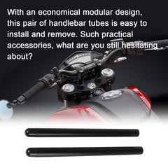 7/8" 22mm Black Motorcycle Handlebars Fork Tube Universal Clip On Handle Bar - TDRMOTO