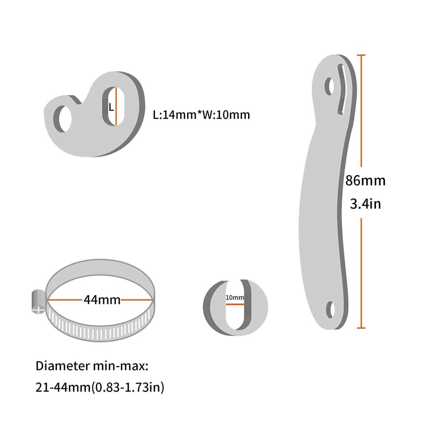 Quality Torque Arm Kit for Ebike Conversion Front Rear Wheel Modification
