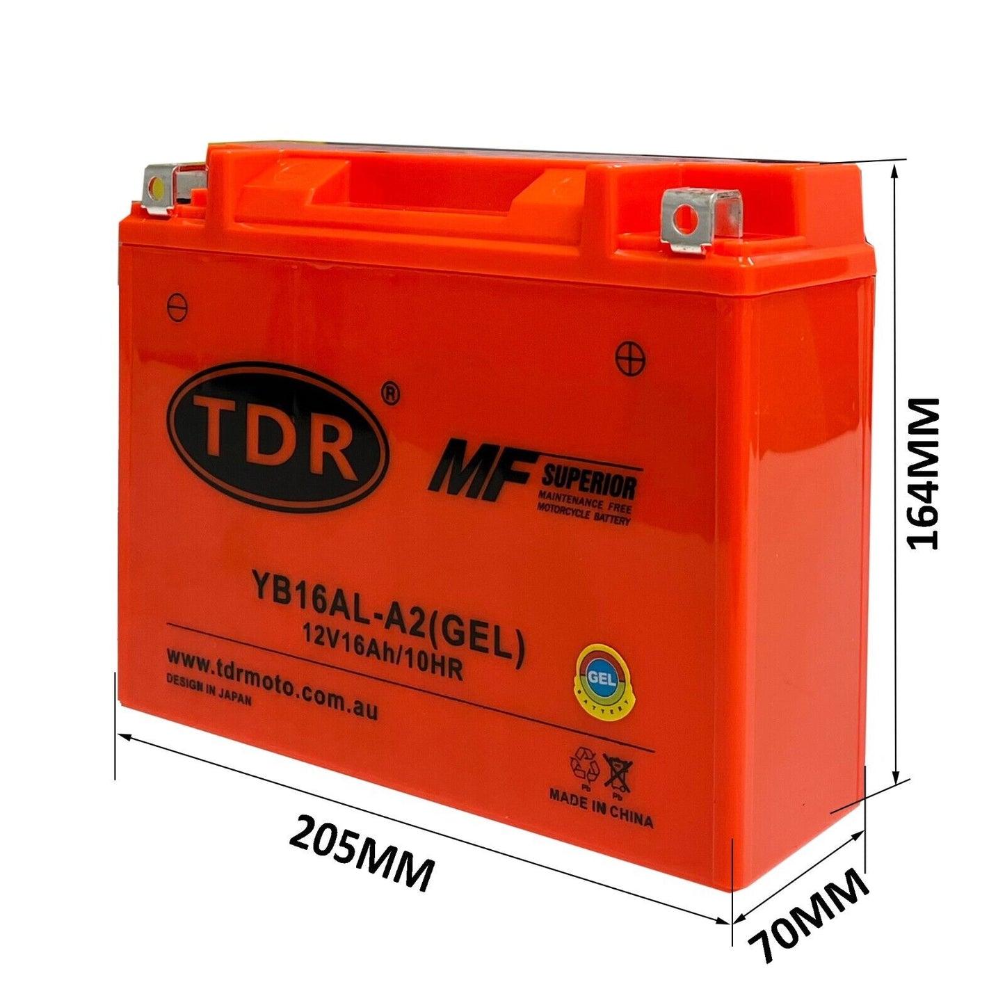 Replacement Battery for 12V16Ah YUASA Ducati 916 Motorcycle Battery YB16AL-A2