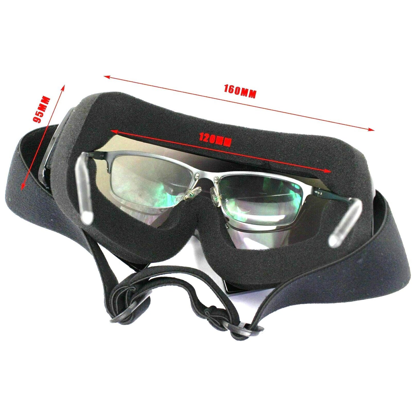 CSG Black & White Tinted Lens Goggles For Outdoor Activity Sports Cycling Snow Skiing