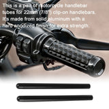 7/8" 22mm Black Motorcycle Handlebars Fork Tube Universal Clip On Handle Bar - TDRMOTO