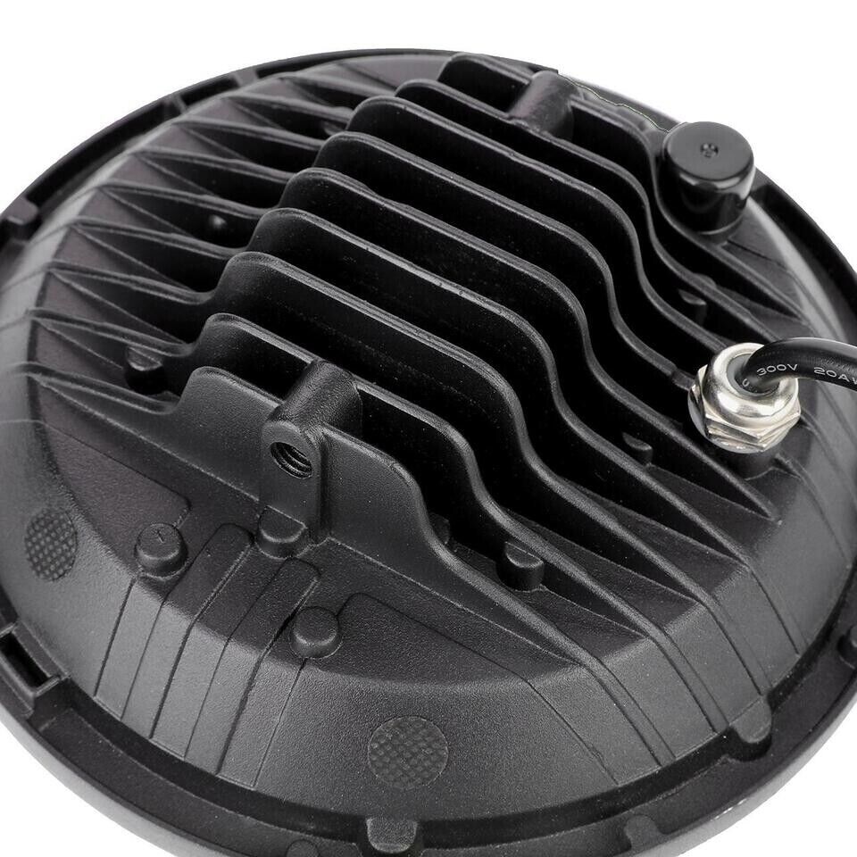 7" 75w LCD Round Headlight For HARLEY DAVIDSON SOFTAIL YAMAHA ROAD STAR CRUISER