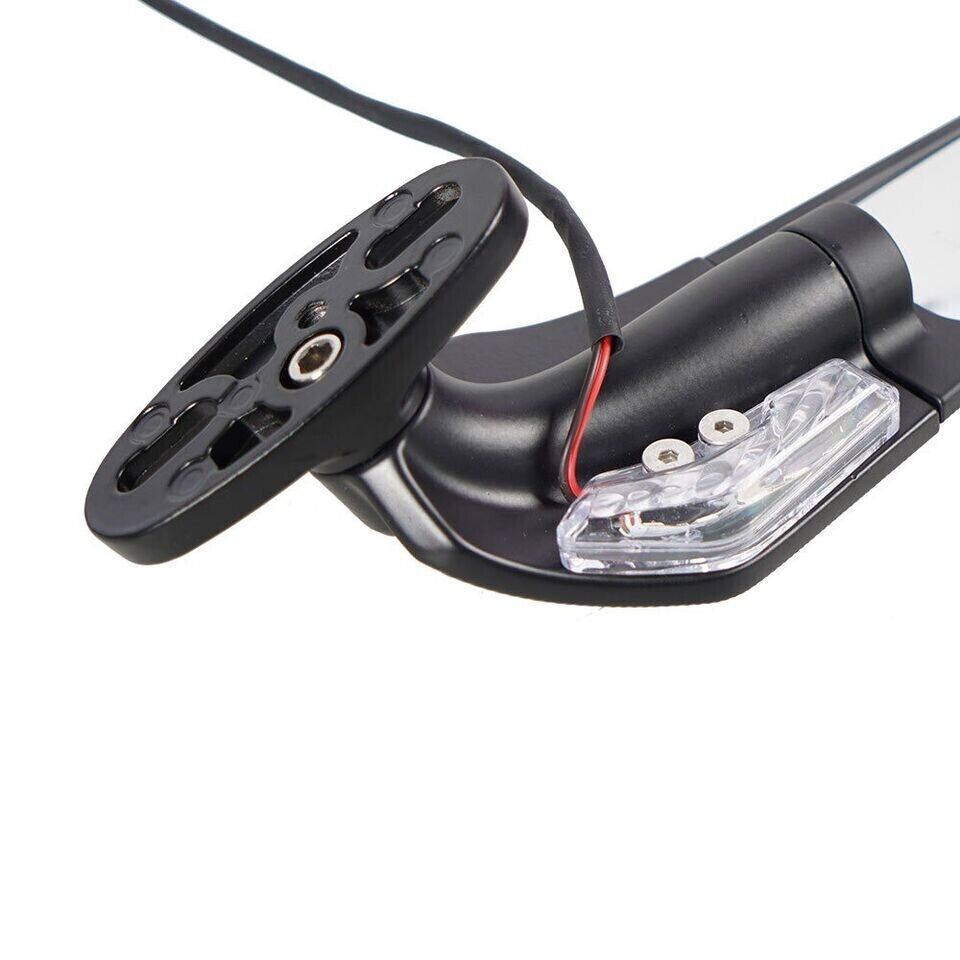 Motorcycle Adjustable Wind Swivel Wing Fin Rearview Side Mirror For Honda Suzuki Kawasaki