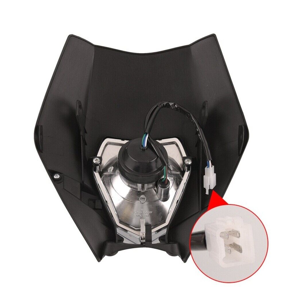 Dirt Bike Rec Reg Headlamp (Black) Tail Light Kit For Suzuki KTM Honda Enduro MX
