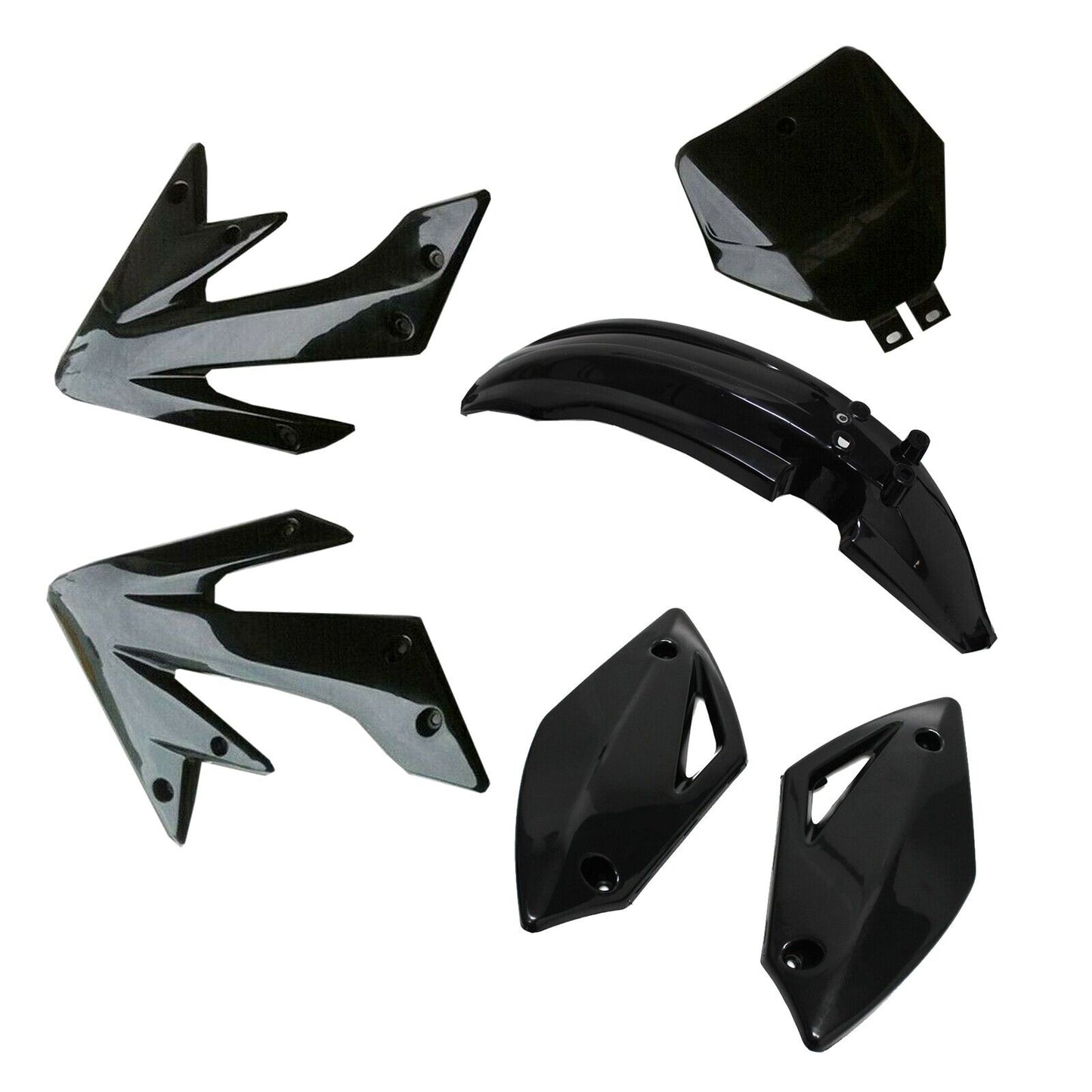 Black Plastics Fender Fairing Set for 200cc 250cc Hummer Zongshen Dirt Pit Bike
