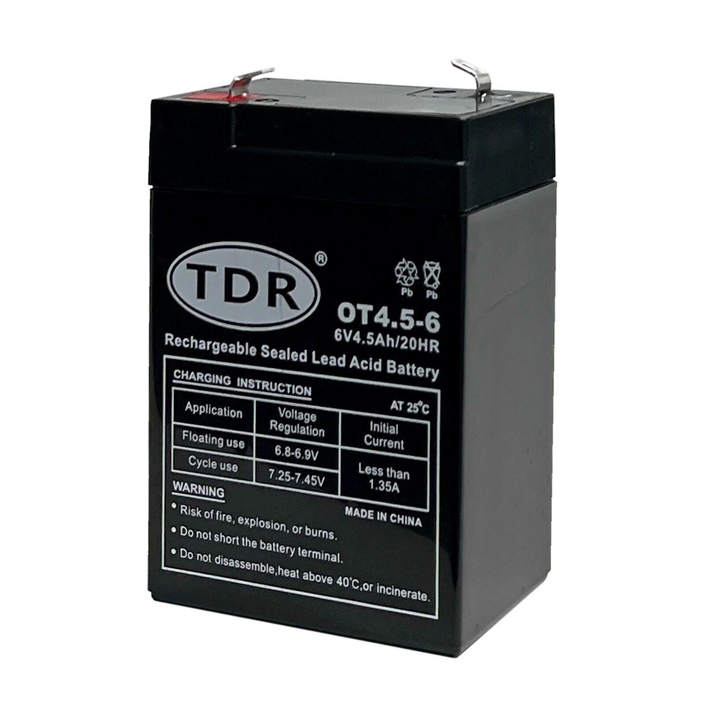 6V 4.5Ah SLA Battery to suit Rechargeable Fans & Power Packs