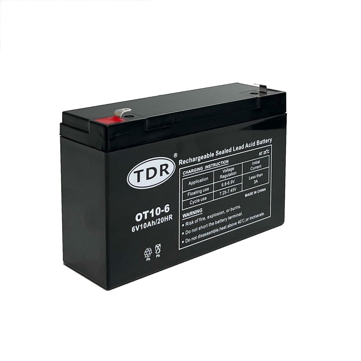 6V 10AH AGM Deep Cycle Battery SLA Sealed UPS Alarm Toy Replace 4Ah 5Ah 6Ah 7Ah 9Ah