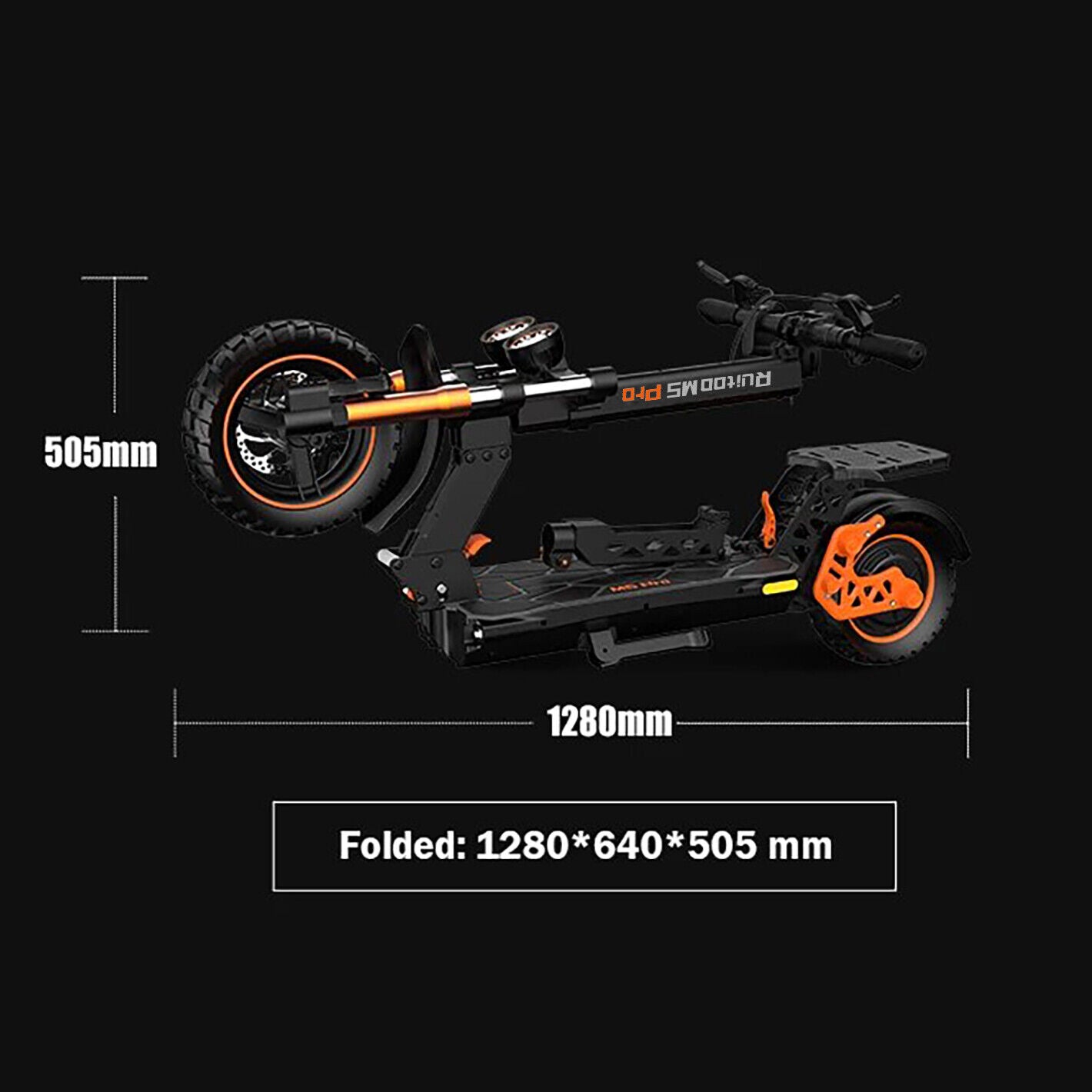 Ruitoo M5 Pro Electric Scooter, 1200W Foldable Seat IPX4 Max 70km