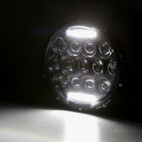 7" 75w LCD Round Headlight For HARLEY DAVIDSON SOFTAIL YAMAHA ROAD STAR CRUISER - TDRMOTO