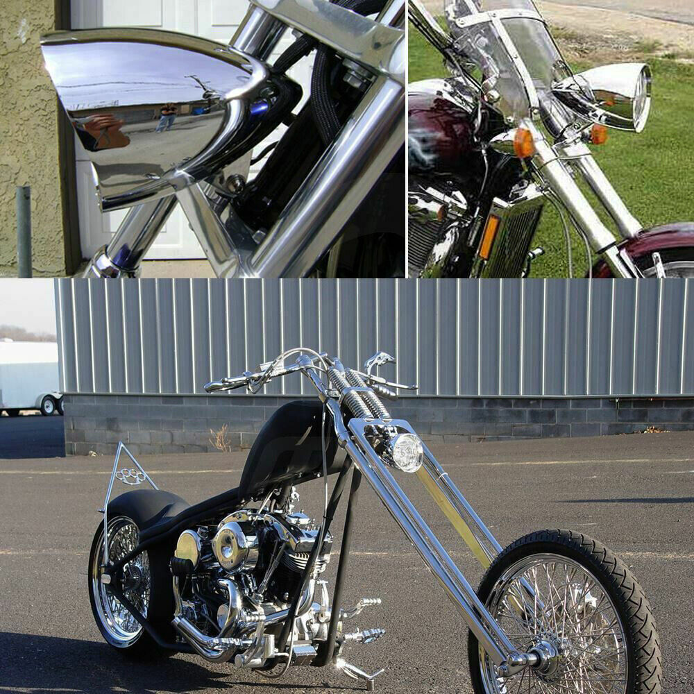 5.75" Billet Headlight for Harley Davidson Chopper Bobber Softail Dyna Sportster
