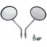 Chrome Rear View Mirror 8mm 10mm For Motorbike Motorcycle Universal Fitment - TDRMOTO