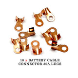 10pcs 30A Terminal Crimp Joint Lugs Wire Cable Connector For Motorcycle Batteries - TDRMOTO