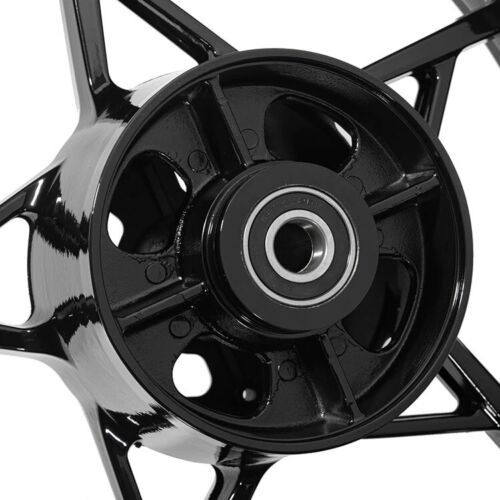 Black Front & Rear Wheel Rim For Kawasaki Z900 Z 900 2017 2018 2019 2020 2021 2022
