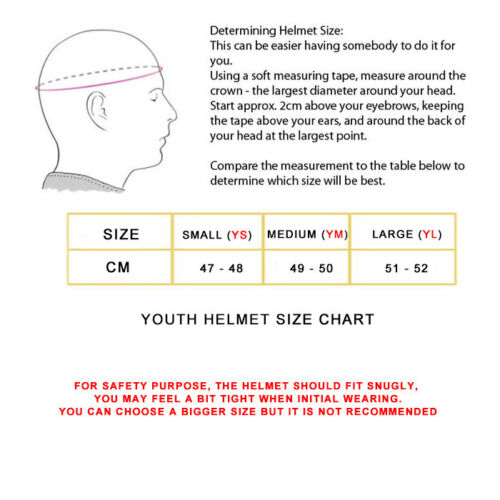 Green Motorcycle Helmet for Kids/Youth/Boy/Girl/Children - TDRMOTO