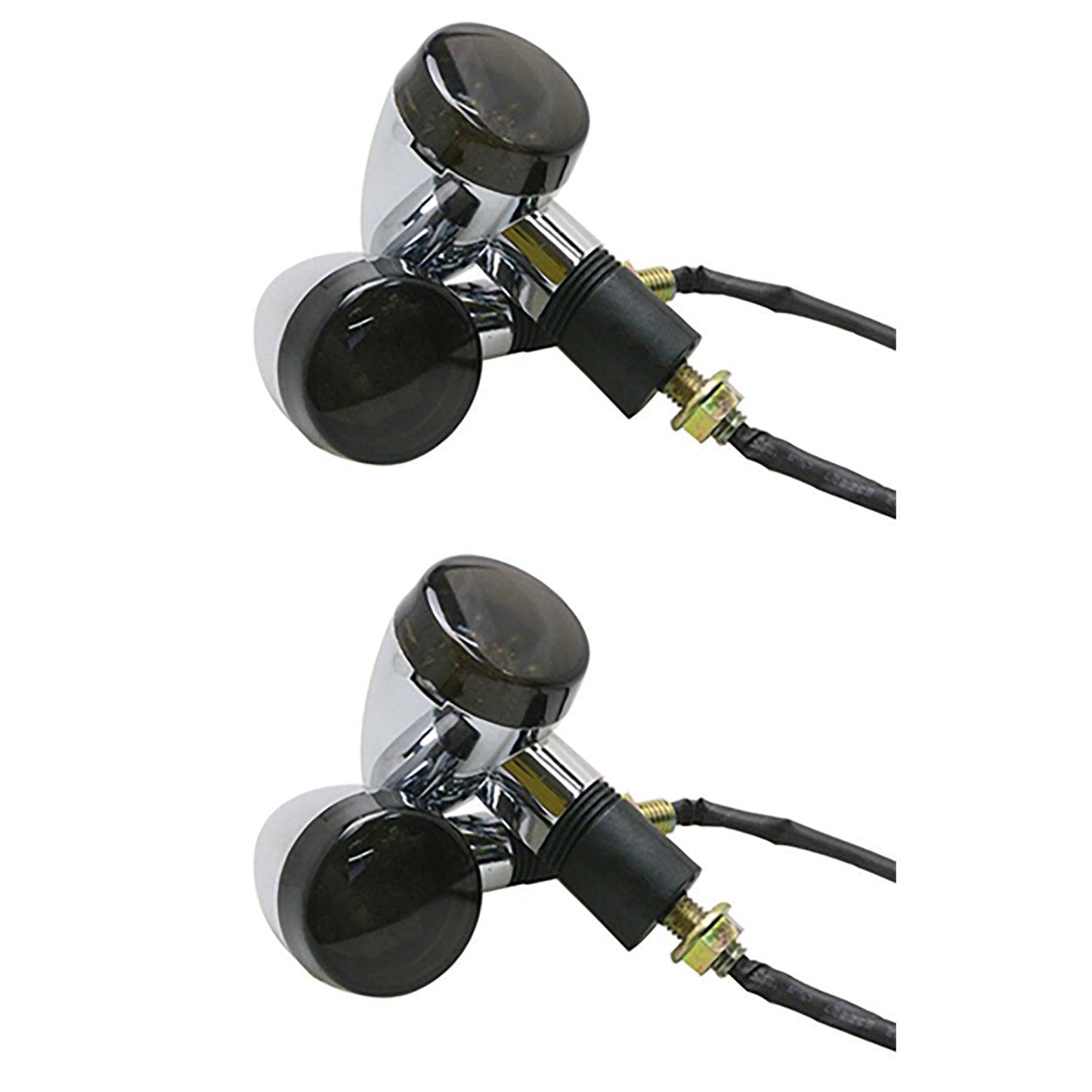 AU! 4x Chrome Motorcycle Turn Signal LED Indicator Light For Honda Yamaha Suzuki - TDRMOTO