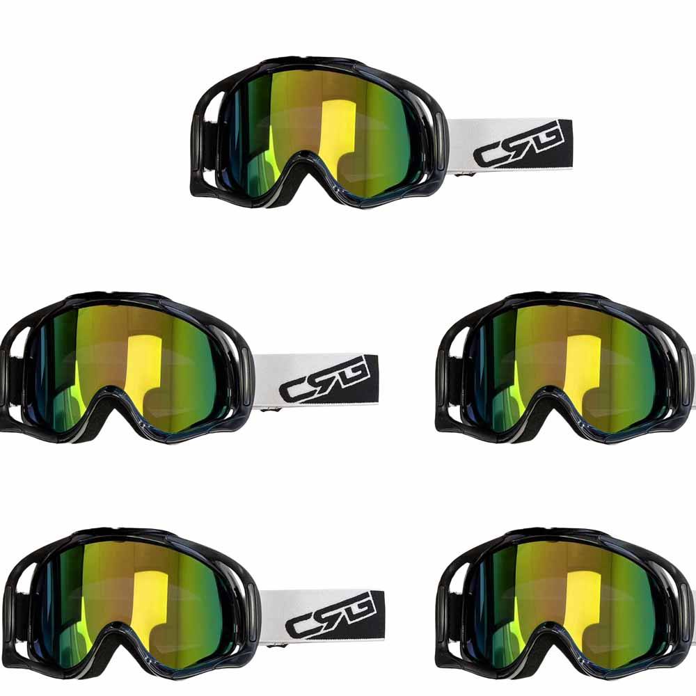 CSG Adult Black Goggles Tinted Lens Anti Fog For Motocross MX Sports Snow Skiing - TDRMOTO